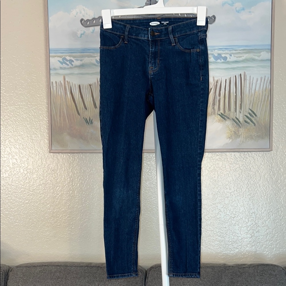 Old Navy Women's Skinny Ankle Jeans - Dark Blue